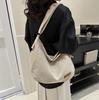 Bolsa de grande capacidade feminina 2024 nova moda veludo cotelê ombro crossbody bolsa grande bolsa de alta classe bolsa da moda