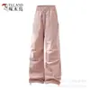 Calça Cargo Feminina Woodpecker 2026 Novo Estilo Solta Calça Paraquedista Perna Reta Petite Calças Casuais Versátil Longa para Exterior