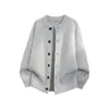 Nuevo Suéter Cardigan para Hombre de Otoño e Invierno Estilo Perezoso para Hombre Tacto de Alta Gama Tejido de Punto con Botones Holgado Tallas Grandes Chaqueta Estilo Americano