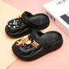 Crocs Infantis Novos Verão Chinelos para Meninos Bebês Meninas Interno e Externo Antiderrapantes Baotou Calçados de Praia Respiráveis