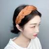 B010-1 Diadema Trenzada de Tela Estilo Coreano Retorcida Diadema de Color Puro Retro Francés Estilo Coreano Trendy Trenzada Monocromática Cabeza