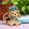 Llavero de Cachorro de la Suerte Incrustado de Diamantes para Coche Colgante Creativo Lindo para Bolsos de Mujer Anillo de Llavero de Metal Regalo AliExpress