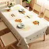 Mantel estilo crema, impermeable, a prueba de aceite, lavable, resistente al calor, nuevo modelo 2025, lujo ligero, tacto de alta gama, mantel rectangular