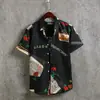 Camisa Hawaiana de Flores de Playa de Manga Corta para Hombre Holgada cec Super Fuego Estilo Puerto Retro Chaqueta Camisa Ropa de Hombre