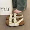 Sandalias de plataforma para mujer con doble tira, suela gruesa, 2026 nuevo verano, versátiles para exteriores, casual, puntera abierta, sandalias de playa