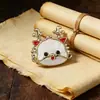 Nueva serie de platos creativos, broche del año del dragón del zodíaco, pequeño broche para suéter de mujer, accesorios, chal, ramillete antiexposición
