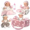 Juguetes de comercio exterior muñeca de renacimiento nueva muñeca recién nacida de 12 pulgadas traje con manta almohada biberón
