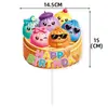 Decoração de Bolo de Morango de Verão Topper Grande Sereia Unicórnio Tema Cowboy Ocidental Decoração de Bolo de Aniversário