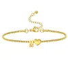 Amazon Carta de Amor Transfronteriza 26 Letras Estilo Nuevo Moderno, Suave, Elegante, Sencillo y Versátil Cadena Fina Joyería de Mano para Mujeres