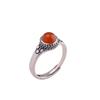 Joias de Prata S925 para Mulheres Anel Aberto Vermelho Sul Fresco Anel de Dedo Vintage de Prata Tailandesa