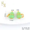 Pingente de Sete Cabaças Banhado a Ouro Estilo Vintage Preserva Cor Esmalte Colorido Fortuna Versátil Corrente para Suéter Acessórios DIY