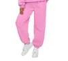 Comércio Exterior Transfronteiriço Calça de Moletom Feminina com Forro de Lã Casual para Corrida Esportes Cintura Alta Perna Solta Perna Diária Casual Calça Feminina
