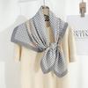 Pañuelo Cuadrado de Seda Imitada Dulce Estilo Japonés y Coreano con Estampado Floral 90 para Primavera y Verano Ropa de Negocios para Mujer Pañuelo de Seda Decorativo