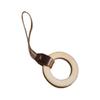 Colgante de anillo de cuero original nuevo para teléfono móvil de bienestar en vivo, hebilla de anillo para dedo, cordón corto de piel de vacuno curtida vegetal, cordón de cuero