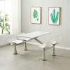 Fabricante Venta al por Mayor Comedor Mesa y Silla Combinación Todo-en-Uno Empleado Escolar Conjunto Comida Rápida Mesa y Silla Combinación Mesa Redonda Comercial