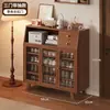 Armário de Sapatos Multicamadas à Prova de Poeira Doméstico Simples Prateleira de Armazenamento de Sapatos Armário Multifuncional de Armazenamento para Entrada para Apartamentos de Aluguel com Portas Estreitas Pequenas