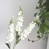 Flores Artificiales Individuales de Delfinio, Petunia y Jacinto para Decoración de Sala de Estar, Arreglo Floral de Pasillo de Boda Estilo Europeo, Exportación