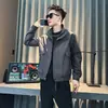 Chaqueta casual de trabajo de marca de moda para hombre, chaqueta casual de retazos de moda para primavera y otoño, nuevo abrigo de invierno para hombre 2026