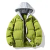 Ropa nueva de pareja de dos piezas falsas con capucha acolchada de algodón ropa pan marca de moda para hombre gorro de punto moda dos piezas falsas outlet de fábrica