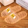 Pantuflas de Verano para Mujer con Cristal para Baño Hogar Interior de Plástico Gelatina Antideslizantes Transparentes Desodorantes Sandalias para Mujer