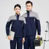 Combinação de Cores Outono e Primavera Ternos de Trabalho Masculinos e Femininos Uniformes de Trabalho Resistentes ao Desgaste Refletivos Reparo de Máquinas Uniformes de Engenharia Civil Venda por Atacado de Impressão