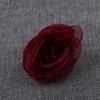 Fabricante Flor de Tecido Corda de Cabelo Acessórios Artesanais DIY Atacado Rosa Estames de Roupa Flor de Borda Queimada Atacado