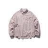 Roupas de verão do sul 2024 primavera nova combinação de cores bolso decorativo lapela camisa xadrez retrô japonês manga longa camisa