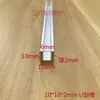 Tira de Borde con Ranura en Forma de U de Aleación de Aluminio, Ancho Interior 6mm 8mm 10mm 12mm 14mm Perfil de Aluminio, Ranura para Vidrio