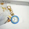 Reloj colgante clásico de moda en color macarrón, reloj de bolsillo simple y colorido, reloj de cuarzo mini portátil para estudiantes