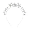 Diadema para el Cabello de Estrella Tridimensional Pequeña y Grande con Pedrería de Alta Calidad, Dulce y Sencilla, para Fiesta de Cumpleaños, Estilo Exquisito de Princesa, Adorno para el Cabello