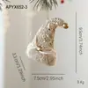 Nuevos adornos navideños de espuma color champán, decoraciones para árbol de Navidad de tela con purpurina, colgantes de perlas y arreglos de escenas con formas únicas