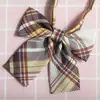 Cuello de Camisa con Lazo de Cuadros Estilo Japonés JK Flor para Mujer Estilo Universitario Foto de Graduación Camisa con Lazo Gratis Traje de Buceo con Lazo