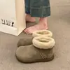 Nuevas Botas de Algodón Birkenstock Cálidas Otoño e Invierno 2026, Botas Cortas de Piel de Patata Pequeña, Botas de Nieve de Felpa Cómodas de Suela Blanda para Mujer