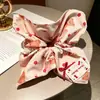 Venda Direta do Fabricante: Elástico Quadrado Floral Vintage Estilo Francês, Elástico Elegante e Atmosférico, Elástico de Lenço Quadrado, Corda de Cabelo, Elástico de Cabelo