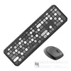 Mofii Ferris Hand 666 Set de Teclado y Ratón Inalámbricos Chocolate Niñas Lindo Computadora Silencioso Oficina