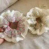 Goma para el pelo grande estilo bosque coreano con encaje, modelo nuevo 2026, suave accesorio para el pelo floral para coleta baja, moño