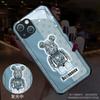 Capa de celular Apple 13pro 15 nova capa de celular iphone16 14promax luminosa 13 urso de metal aplicável
