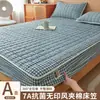 Capa de cama à prova de poeira e manchas acolchoada Classe A peça única estilo MUJI lavável à máquina protetor de colchão espesso para dormitório capa de cama antiderrapante