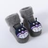 Sapatos de bebê de criança fundo macio outono engrossado quente homens e mulheres sapatos de bebê meias desenhos animados antiderrapante sapatos antiderrapantes dispensação de inverno