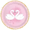 Mm180 Niñas Cisne Ballet Cisne Blanco Vajilla para Fiesta 8 Personas Set de 4 Piezas Plato de Papel Vaso de Papel