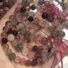 Pulseira de Cristal Morango Vermelho e Verde Multi-Pedras, Citrino, Ametista, Pulseira de Joias de Cristal DIY, Chuva de Meteoros Semi-Acabada