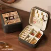 Mini Joyero Multifuncional Portátil con Múltiples Compartimentos para Pendientes, Tachuelas, Collares, Anillos Caja de Almacenamiento
