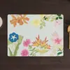 Jogo Americano Estilo Chinês Original, Jogo Americano Floral Estilo Nacional para Mesa, Jogo Americano de Couro para Prato, Impermeável, à Prova de Óleo, Resistente ao Calor, Jogo Americano Estilo Ocidental, Jogo Americano para Estudante