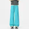 Pantalones de Malla con Cremallera, Transpirables, de Secado Rápido, Otoño, Tendencia, Serie de Colores Dopamina, Estilo Unisex, Delgados, Sueltos, Casuales