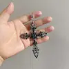 Cadena de 70 cm Estilo Gótico Oscuro Collar de Cruz en Capas Estilo Punk Accesorios Y2K Cadena para Suéter Fabricante