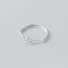 Nalan Plata Esterlina S925 Exquisito y Simple Estilo Ins Diseño Nicho Elegante Anillo de Cadena de Doble Diamante R03391