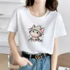 Camiseta Manga Curta Pesada Lightning Warehouse Estilo Americano com Estampa de Cachorro para Mulheres, Tendência de Verão Marca Modelagem Solta Tamanho Plus Size Camada de Base para Casal