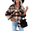 Comercio Exterior Europeo y Americano Transfronterizo Camisa de Cuadros de Lana Franela con Botones Chaqueta Nueva Otoño e Invierno 2023 Amazon