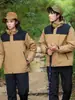 Chaqueta de Algodón Plumón Tres en Uno con Logo, Ropa de Trabajo Desmontable Cortavientos e Impermeable, Gruesa y con Forro Polar para Mayor Calidez