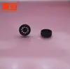 Anillo Plateado Sbcl292A Rueda de Juguete Negra de Mano, Rueda Recubierta de Goma, Rueda con Anillo Plateado, Rueda de Juguete Piezas Pequeñas de Producción